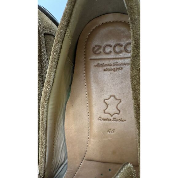 ECCO Men's Brown Classic Moc Loafers Size 44 10 10.5 Suede Slip On Shoes - Picture 6 of 10